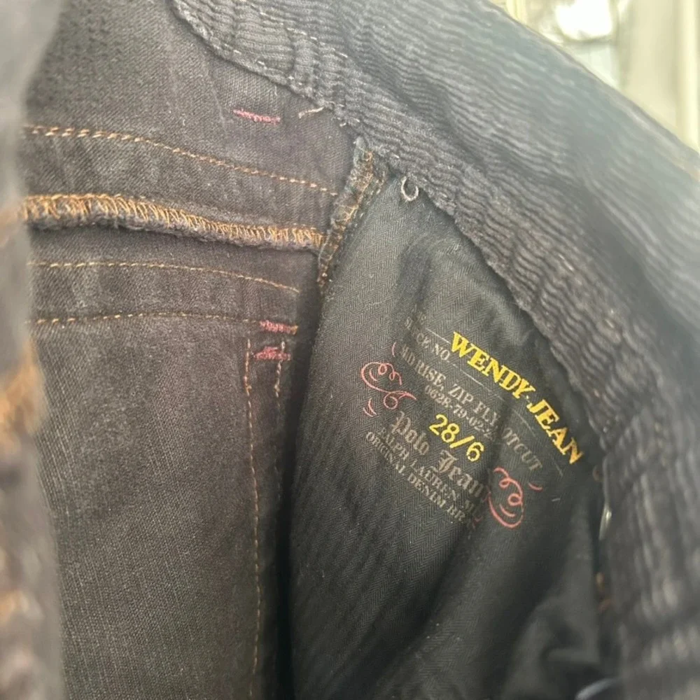 Polo Jeans Co Ralph Lauren Wendy Jean Corduroy Black Bootcut Pants Womens 28/6